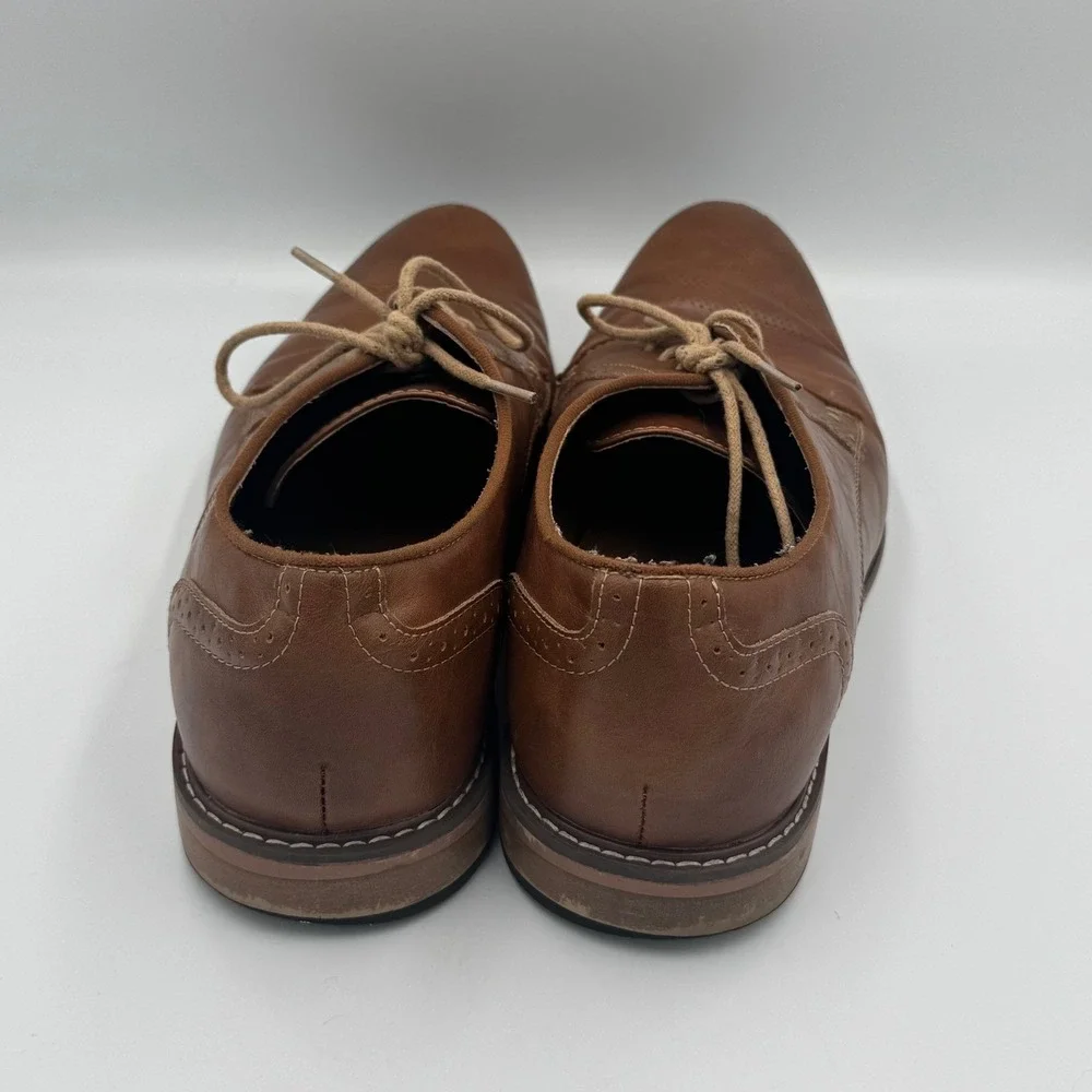 Madden Brown Perforated Toe Leather Oxford Dress Shoes Size 13 NO BOX